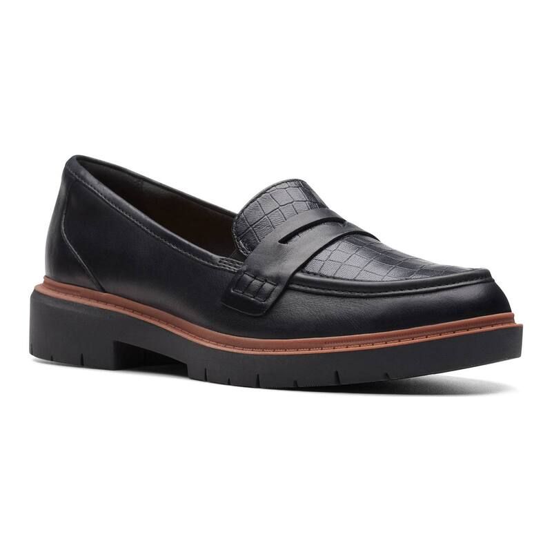 クラークス レディース シューズ スリッポン・ローファー レザー Clarks Westlynn Ayla Womens Leather Loafers Black ブラック