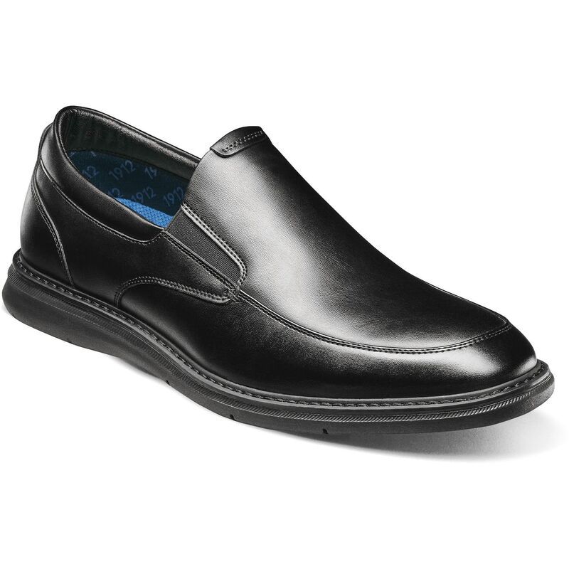 ノンブッシュ メンズ シューズ スリッポン・ローファー Nunn Bush Chase Work Mens Moc Toe SlipOn Shoes Black ブラック