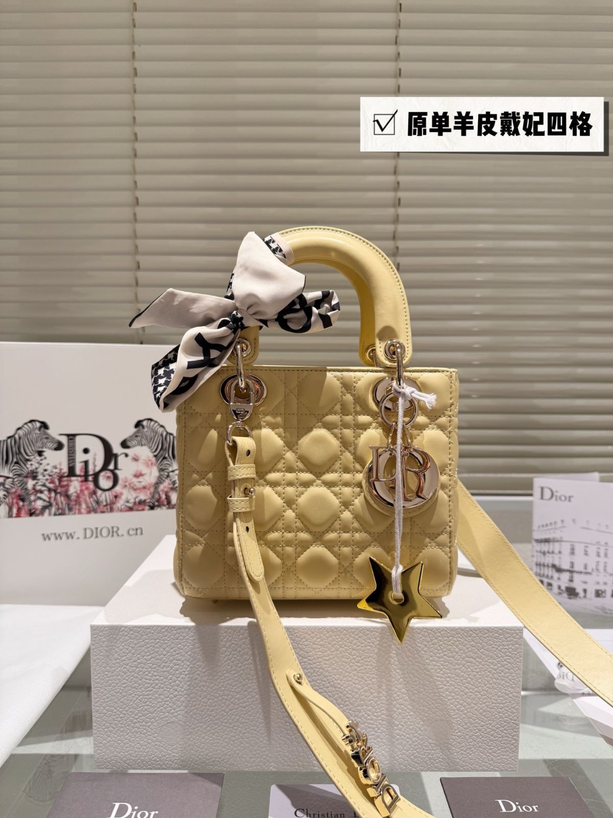 【今日特価】Dior Lady Dior 羊皮ミニバッグ 20cm 高品質アップグレード版