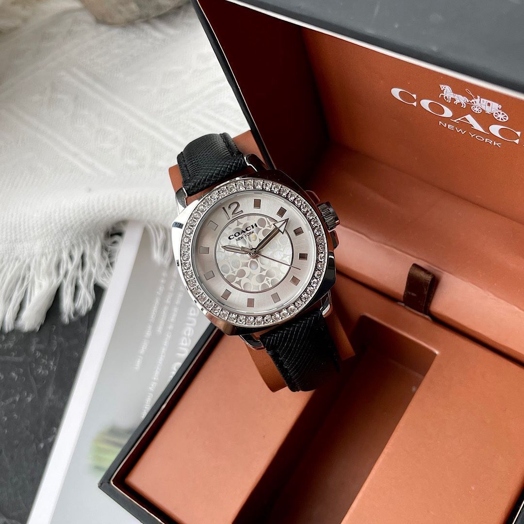 COACH コーチ レディース腕時計 36mm｜スワロフスキークリスタル×日本