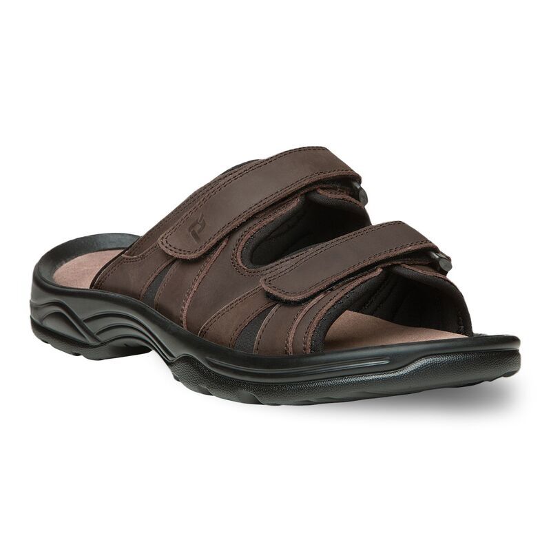 プロペット メンズ シューズ サンダル Propet Vero Menslide Sandals Brown ブラウン