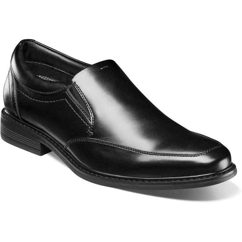 ノンブッシュ メンズ シューズ スリッポン・ローファー Nunn Bush Jarvis Mens Moc Toe SlipOn Dresshoes Black ブラック