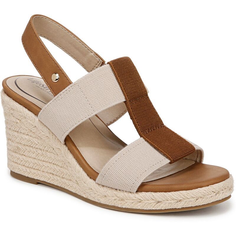 ライフストライド レディース シューズ サンダル トール LifeStride Tallulah Womens Espadrille Wedge Sandals Brown ブラウン