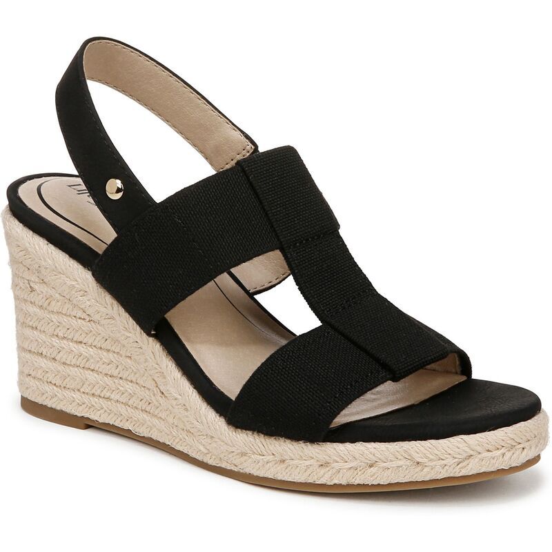 ライフストライド レディース シューズ サンダル トール LifeStride Tallulah Womens Espadrille Wedge Sandals Black ブラック