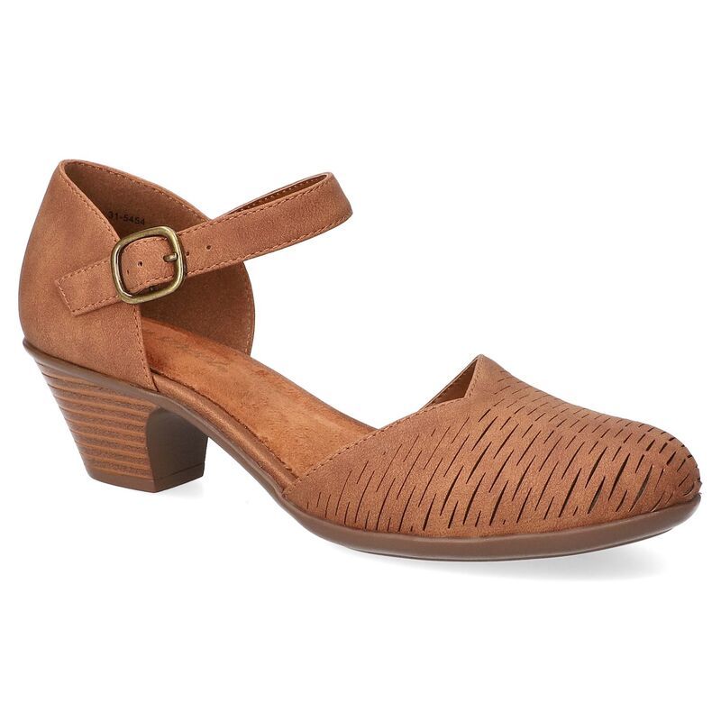 イージーストリート レディース シューズ サンダル ヒール Easy Street Justina Womens Block Heel Sandals Tan タン