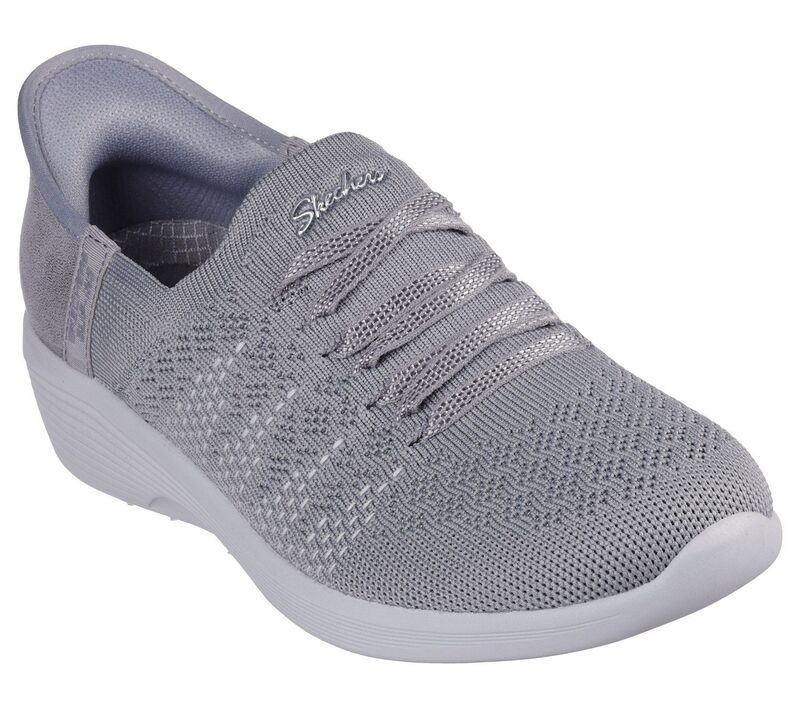 スケッチャーズ レディース シューズ サンダル Skechers Hands Free Slipins Arya Swiftly Womenshoes Gray グレー
