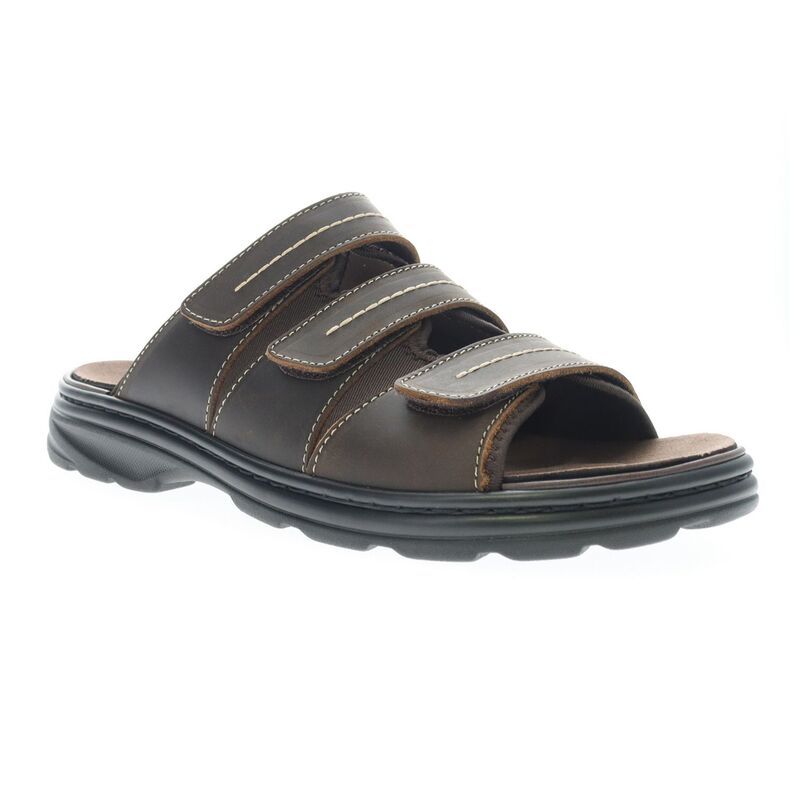 プロペット メンズ シューズ サンダル Propet Hatcher Menslide Sandals Brown ブラウン