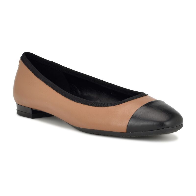 ナインウェスト レディース シューズ サンダル Nine West Ollin Womens 9X9 SlipOn Flats Light Brown Leather Mu ブラウン