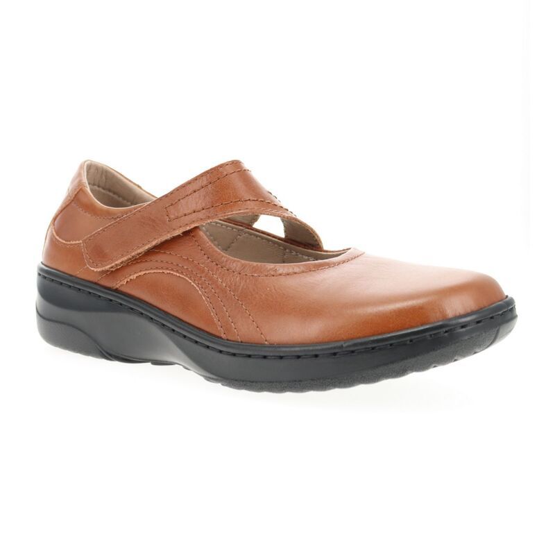 プロペット レディース シューズ サンダル レザー Propet Golda Womens Leather Mary Jane Shoes Teak