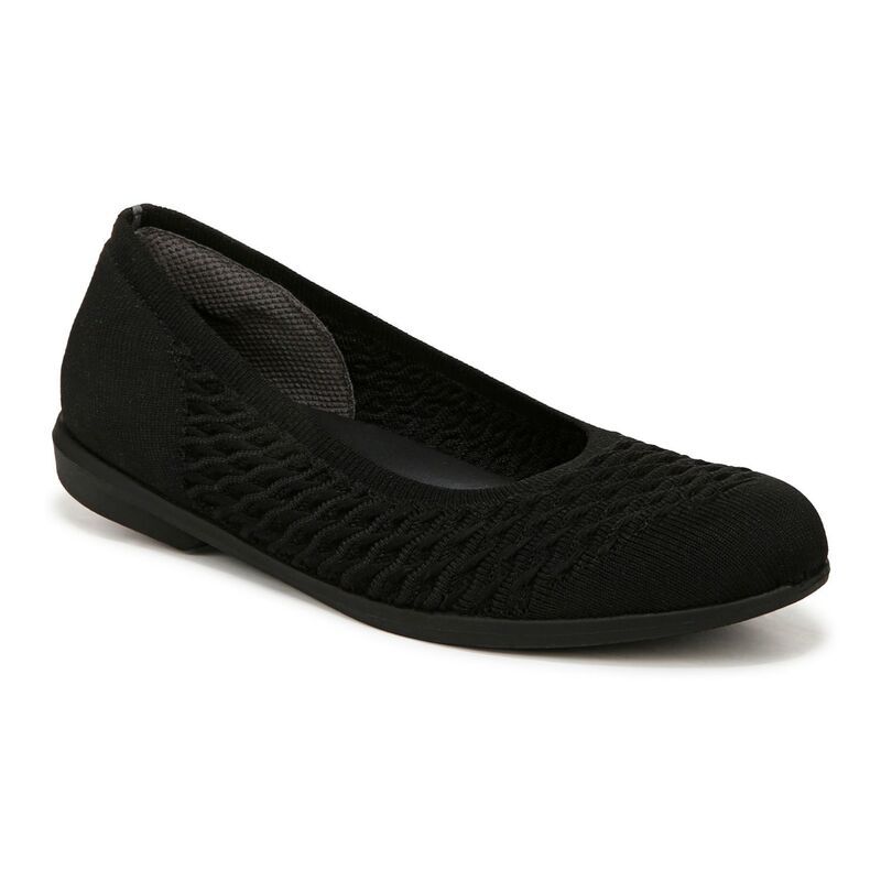 ビジーズ レディース シューズ サンダル Bzees Khloe Womens Flats Black Cable Knit ブラック