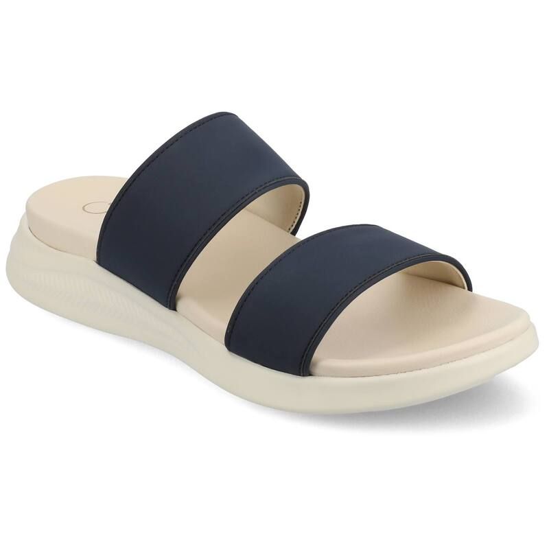 ジャーニー レディース シューズ サンダル Journee Womens JanislipOn Sandals Navy ネイビー