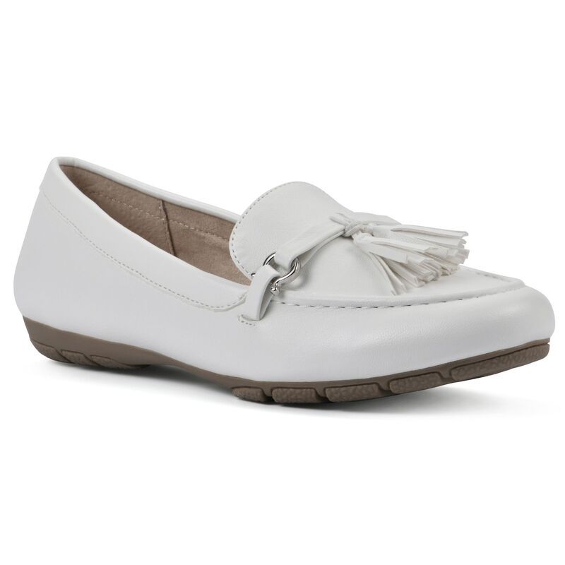 クリフバイホワイトマウンテン レディース シューズ スリッポン・ローファー Cliffs By White Mountain Gush Womens Flats White Smooth ホワイト