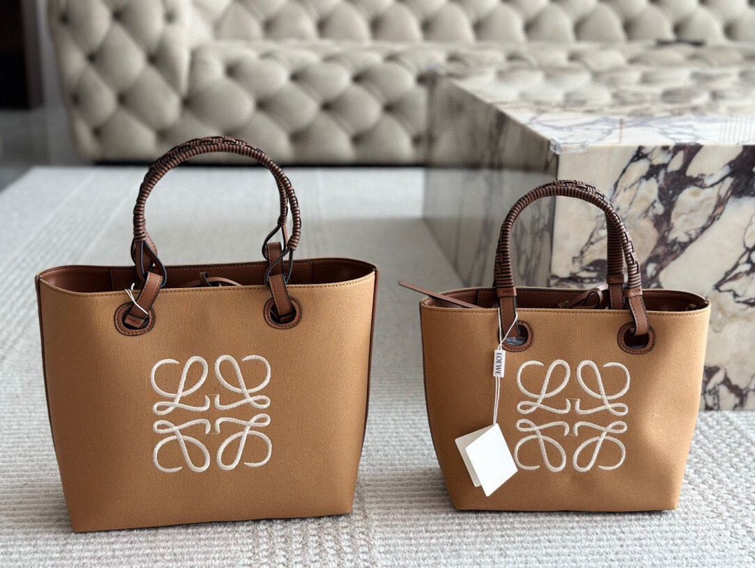 【今日特価】Loewe Canvas Tote Bag ロエベ キャンバス ショッピングバッグ(S:23×22cm / M:27×24cm)-MM輸入