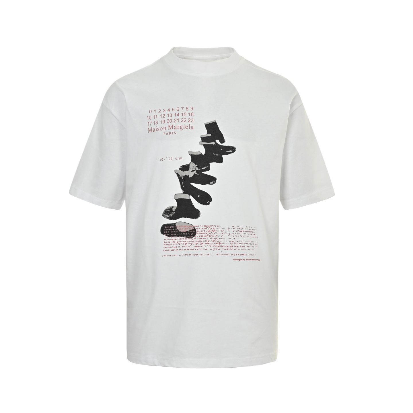 【今日特価】Maison Margiela / メゾン・マルジェラ 25ss ブーツ印花 T シャツ