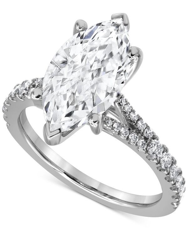 バッジェリーミシュカ レディース アクセサリー リング Badgley Mischka Certified Lab Grown Marquise Diamond Split Shank Engagem