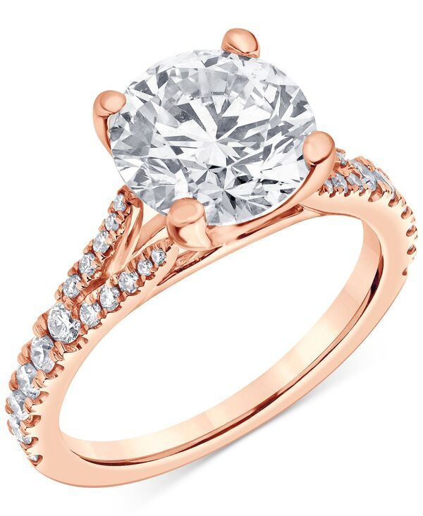 バッジェリーミシュカ レディース アクセサリー リング Badgley Mischka Certified Lab Grown Diamond Split Shank Engagement Ring