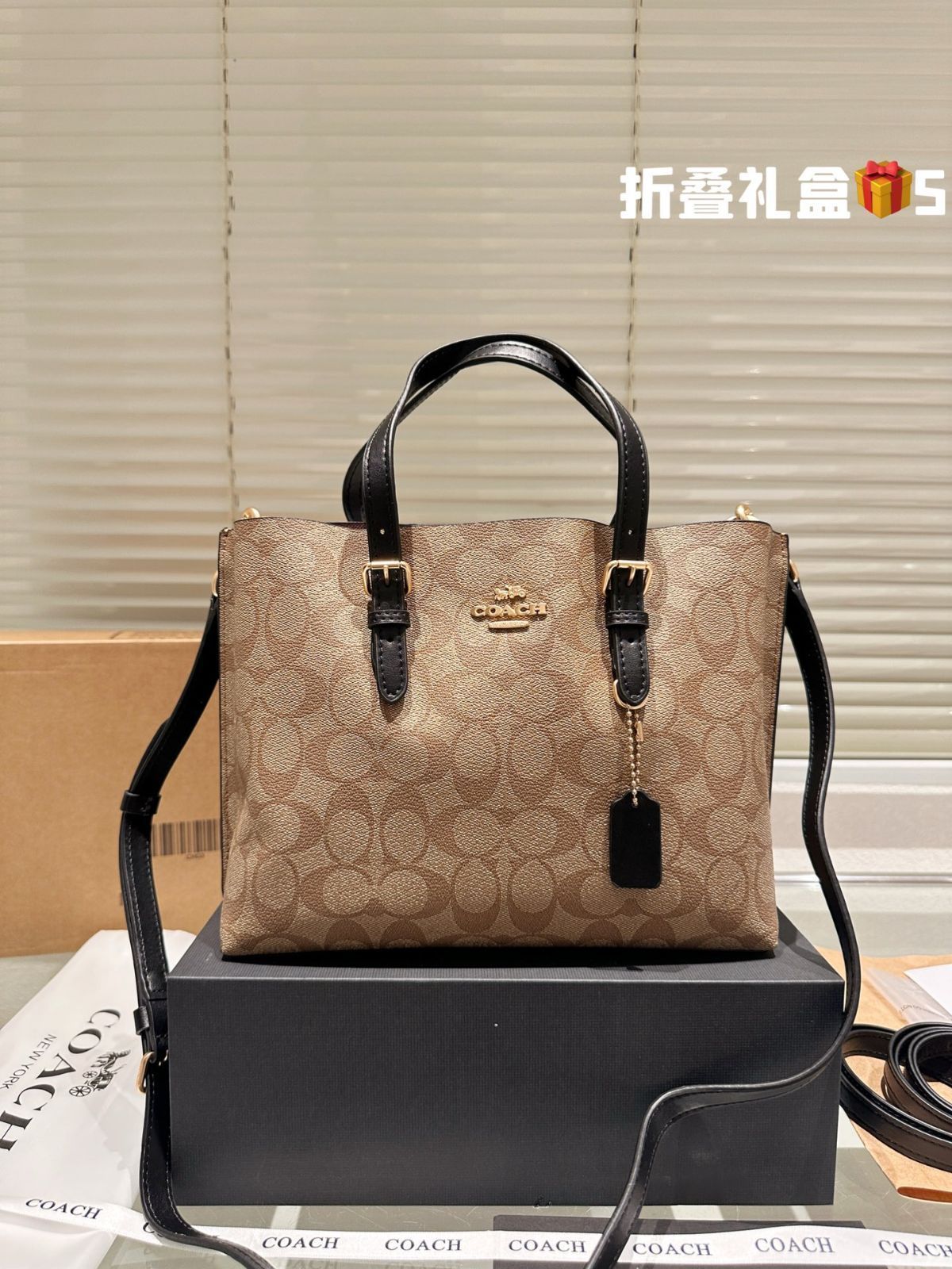 【今日特価】COACH Mollie 25 トートバッグ スーパーポピュラーショッピングバッグ