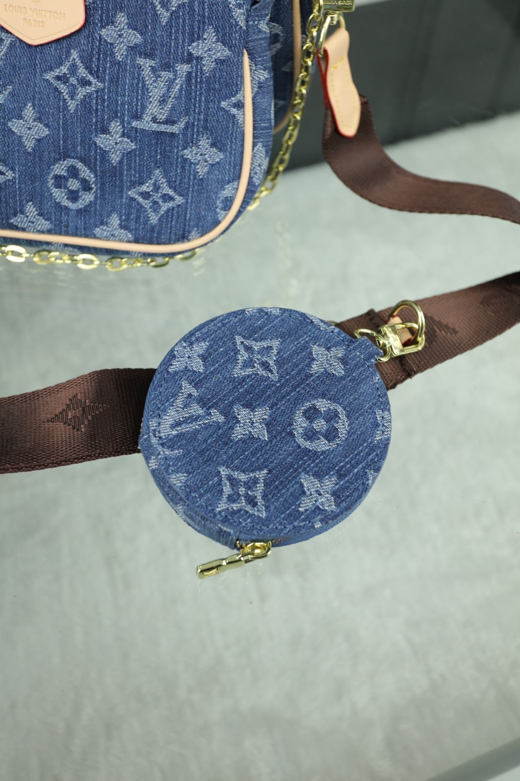 [本日特価] 3点セット LV デニムショッピングバッグ + マージャンバッグ + 財布 万能スタイル！ [本日特価|新品未使用品]
