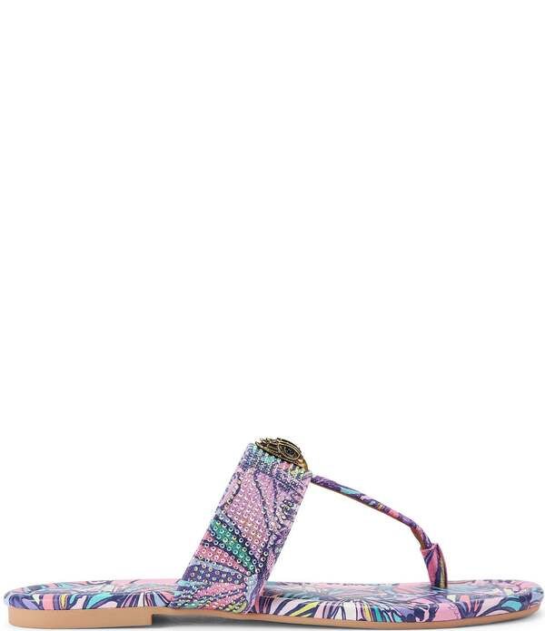 カートジェイガーロンドン レディース シューズ サンダル ロゴ Kurt Geiger London Kensington Butterfly Crystal Embellished Logo TBa