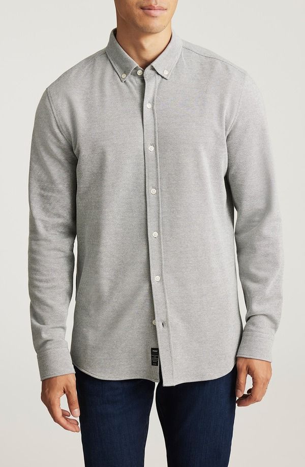 マーヴィ ジーンズ メンズ トップス シャツ コットン ダウン Mavi Jeans Textured Cotton Blend ButtonDown Shirt Urban Chic