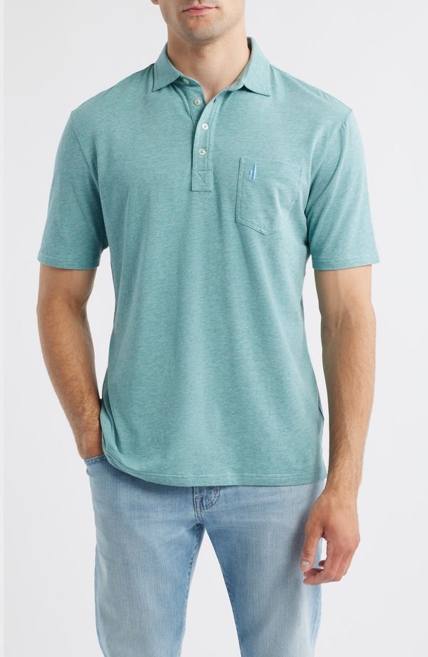 ジョニー オー メンズ トップス ポロシャツ johnnieO Heathered Original 20 Pocket Polo Mako