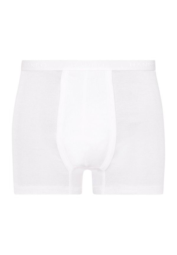 ハンロ メンズ アンダーウェア ボクサーパンツ コットン Hanro Cotton Pure Cotton Boxer Brief With Fly White ホワイト