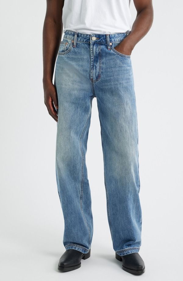 エルウッド メンズ ボトムス デニムパンツ ストレート ジーンズ Elwood Straight Leg Jeans Vintage Indigo インディゴ