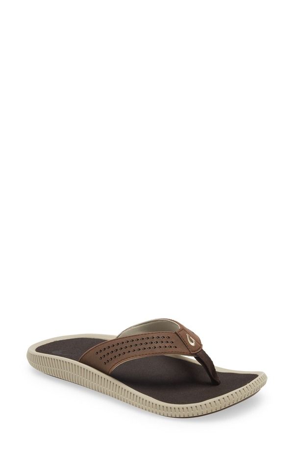 オルカイ メンズ シューズ サンダル OluKai Ulele Flip Flop Dark Wood Dark Wood
