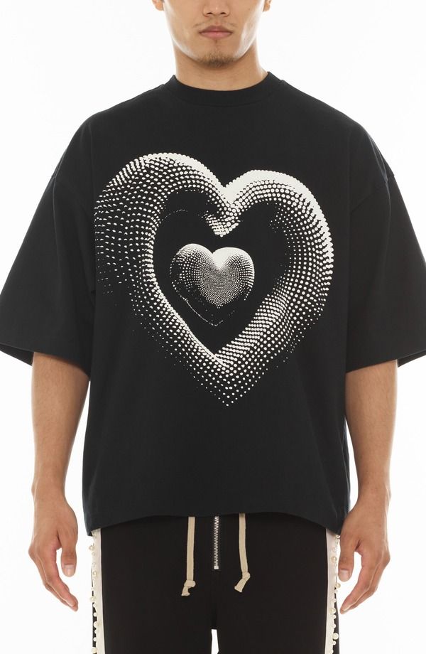 カルト オブ インディビジュアリティ メンズ トップス Tシャツ コットン グラフィック Cult of Individuality Heart Cotton Graphic TShirt Black