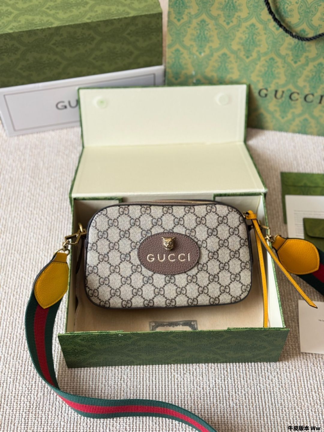 【今日特価】Gucci Ophidia Camera Bag Authentic Ebony Cowhide / グッチ オフィディア カメラバッグ オリジナルエボニー色牛革