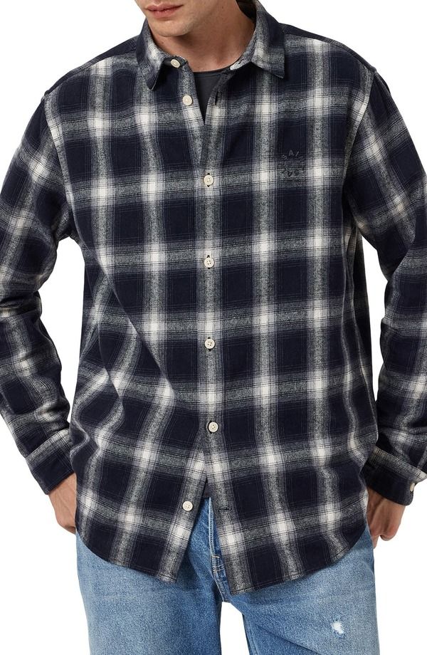 オールセインツ メンズ トップス シャツ AllSaints Have Check Plaid ButtonUp Shirt Azzurra Blue ブルー