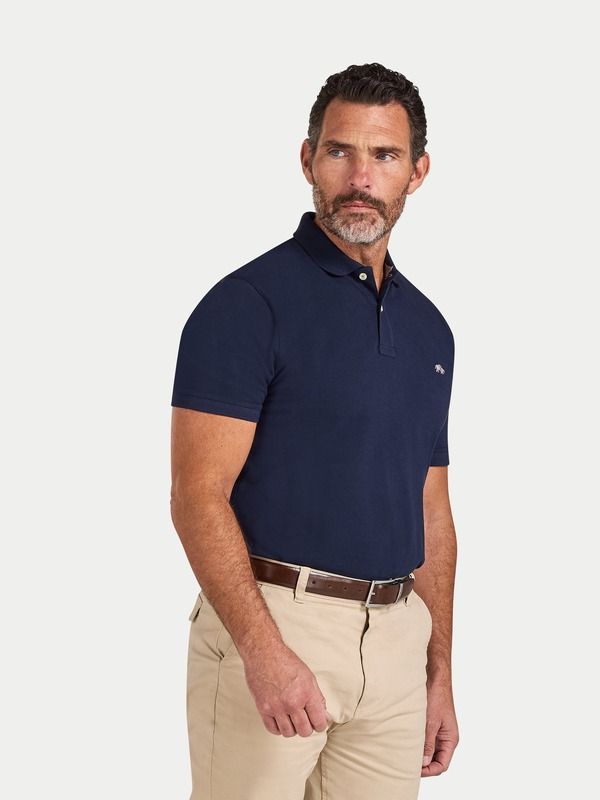 ライジングブル メンズ トップス ポロシャツ コットン Raging Bull 100 Cotton Polo Shirt Navy ネイビー