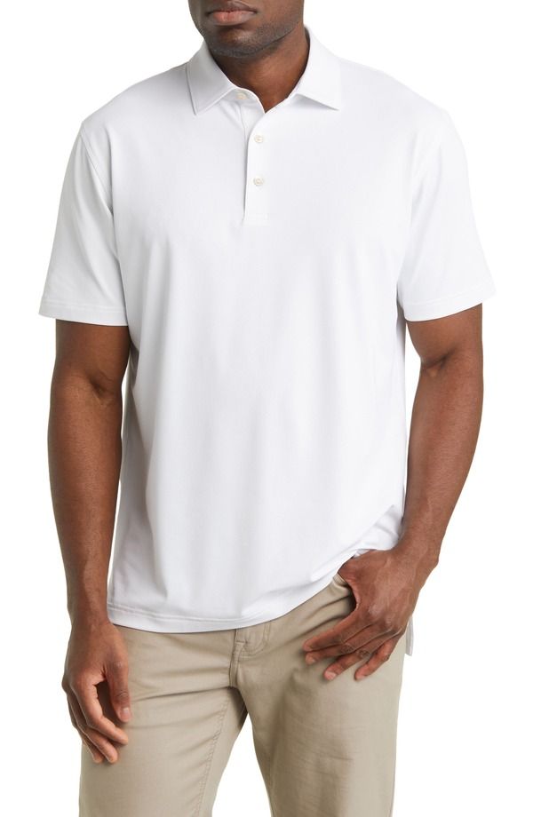 ピーター・ミラー メンズ トップス ポロシャツ Peter Millar Solid Performance Polo White ホワイト