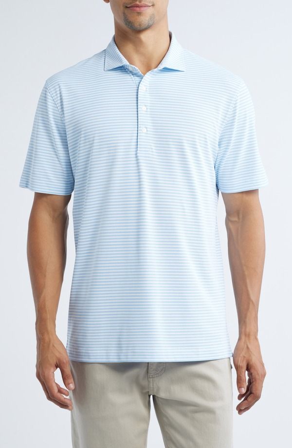 ジョニー オー メンズ トップス ポロシャツ johnnieO Stetsonstriperformance Polo Maliblu ストライプ