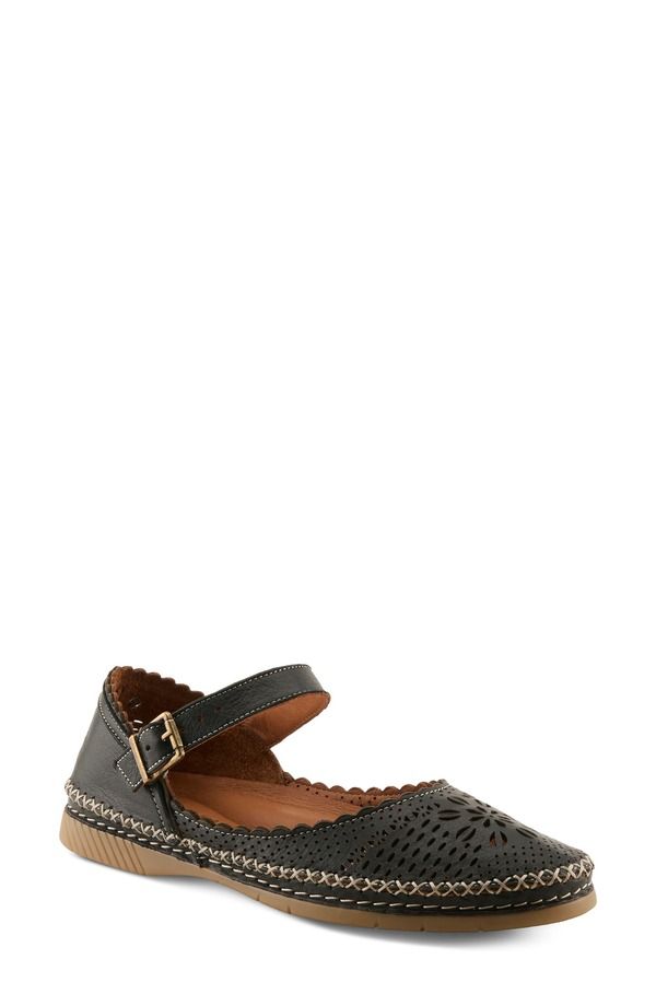 スプリングステップ レディース シューズ サンダル Spring Step Zabelle Mary Jane Flat Black ブラック