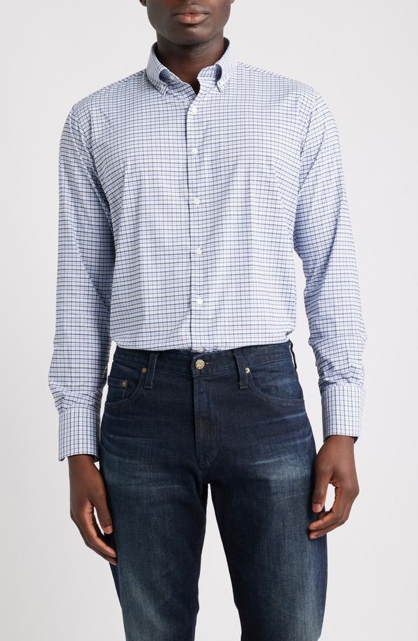 ピーター・ミラー メンズ トップス シャツ ダウン Peter Millar Leavenworth Check Performance Twill ButtonDown Shirt Evening