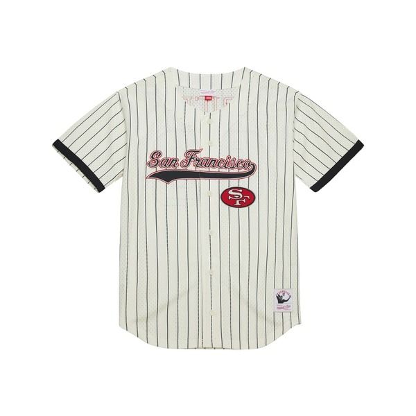 ミッチェルネス メンズ トップス シャツ メッシュ ジャージー Mens Mitchell Ness Jerry Rice Cream San Francisco 49ers Name Number