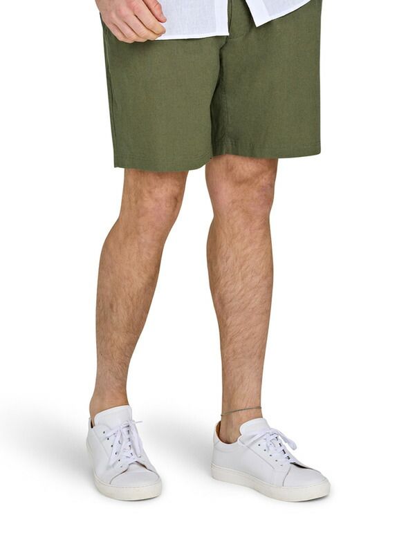 ライジングブル メンズ ボトムス ハーフパンツ・ショーツ リネン Raging Bull Stretch Waist Linen Short Olive オリーブ
