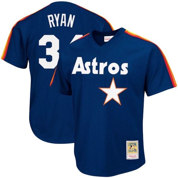 ミッチェルネス メンズ トップス シャツ メッシュ トール ジャージー Mens Mitchell Ness Nolan Ryanavy Houston Astros Cooperstown Coll