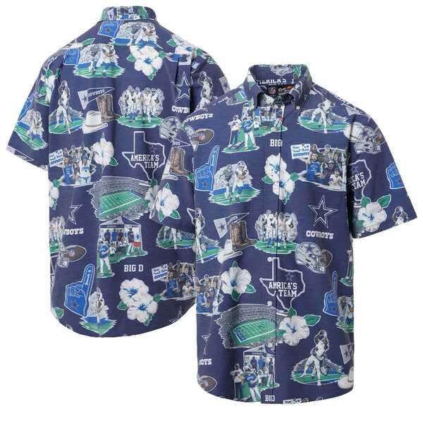 レインスプーナー メンズ トップス シャツ ダウン Mens Reyn Spooner Navy Dallas Cowboyscenic ButtonDown Shirt Navy ネイビー