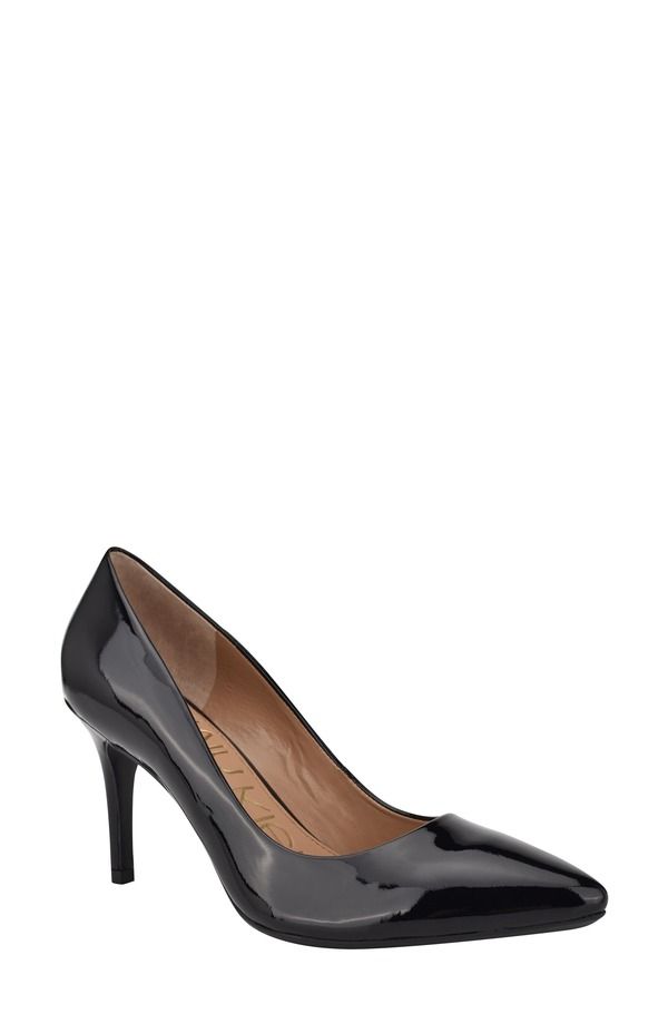 カルバンクライン レディース シューズ ヒール Calvin Klein Gayle Pump Black Patent Leather ブラック