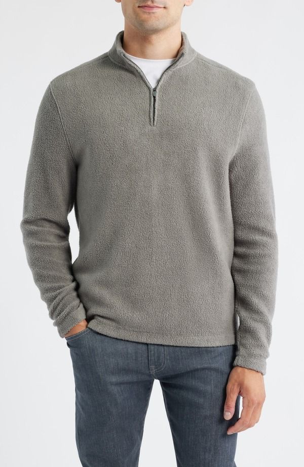 ジョニー オー メンズ アウター パーカー・スウェット ハーフジップ フリース johnnieO Dion Fleece Half Zipullover Concrete