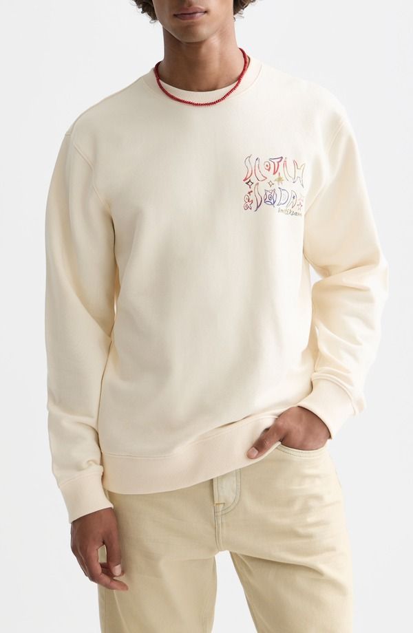 スコッチアンドソーダ メンズ アウター パーカー・スウェット プリント シャツ グラフィック Scotch Soda Graphic Print Sweatshirt Eggnog