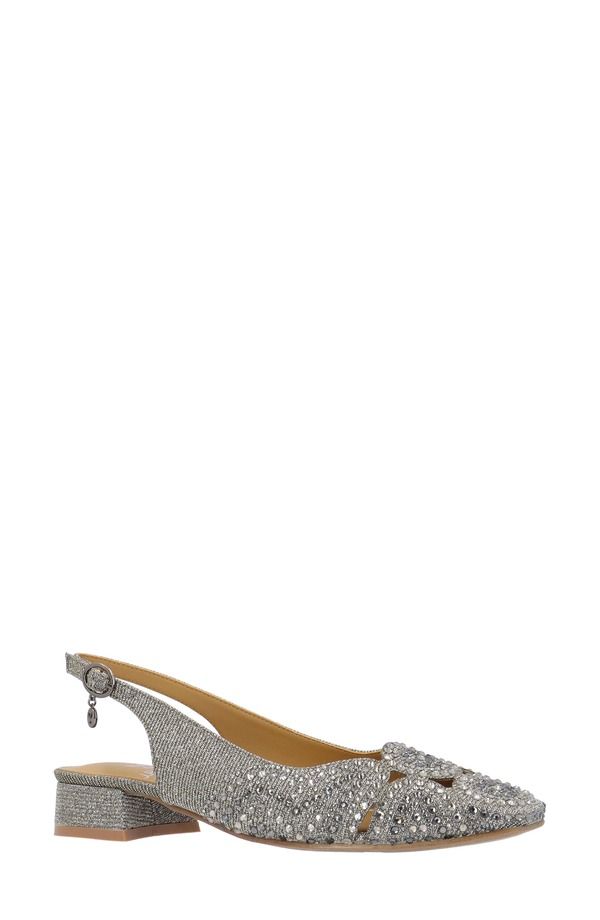 ジェイレニー レディース シューズ ヒール J Rene Nicolette Slingback Flat Pewter ピューター