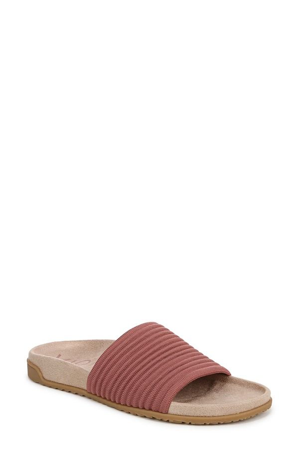 バイオニック レディース シューズ サンダル Vionic Evie Slide Sandal Withered Rose