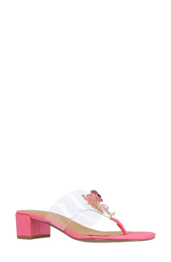 ジェイレニー レディース シューズ ヒール サンダル J Rene Flami Slide Sandal Clear Pink ピンク