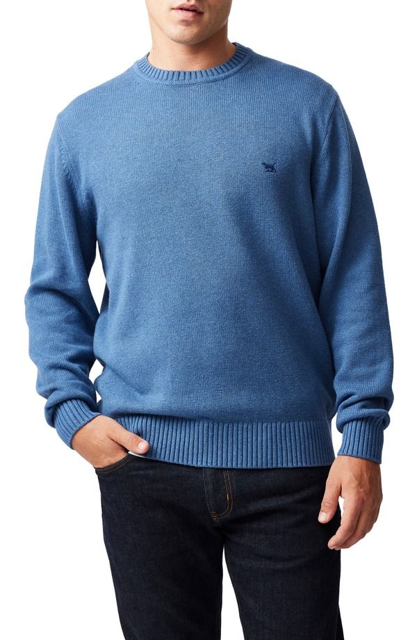 ロッドアンドグン メンズ アウター パーカー・スウェット クルーネック セーター コットン Rodd Gunn Crewneck Cotton Sweater Topaz