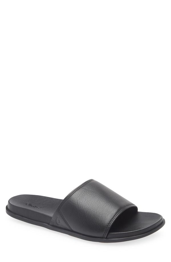 オルカイ メンズ シューズ サンダル OluKai Olali Slide Sandal Black Black ブラック