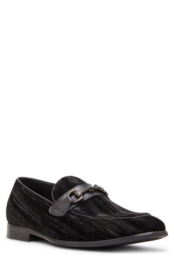 スティーブ マデン メンズ シューズ スリッポン・ローファー ベルベット Steve Madden Trulmon Velvet Bit Loafer Black ブラック