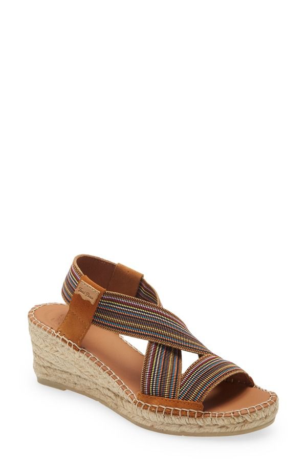 トニーポンズ レディース シューズ サンダル Toni Pons Tina Espadrille Wedge Sandal Tan Suede タン